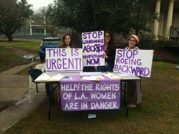 Pro-Choice activists in Louisiana. via Feminist Campus
